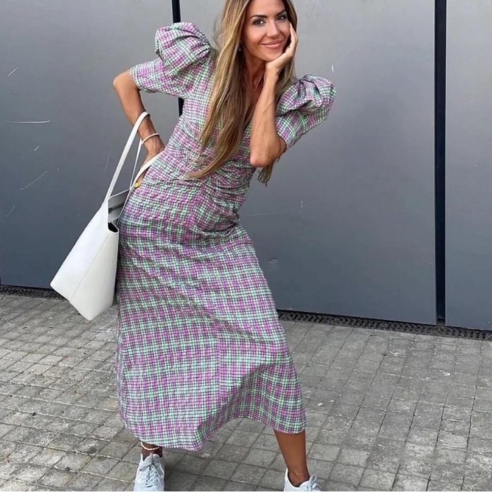 ZARA puffed sleeved dress